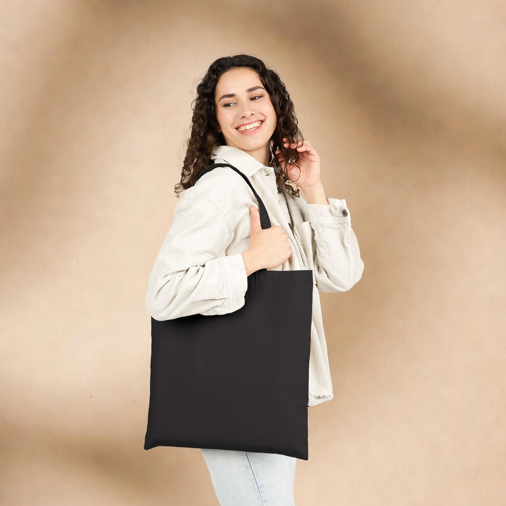 Social justice tote bag with "If you are neutral you have chosen the oppressors" slogan, featuring Lady Justice design, by Printify.