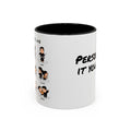 Friends-inspired funny "The Routine" ceramic coffee mug with printed design, perfect for fans of the TV show.