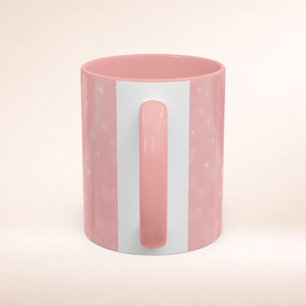 Pink coffee mug with "Everyone Deserves to Fly" quote, designed for musical fans, featuring vibrant colors and playful font.