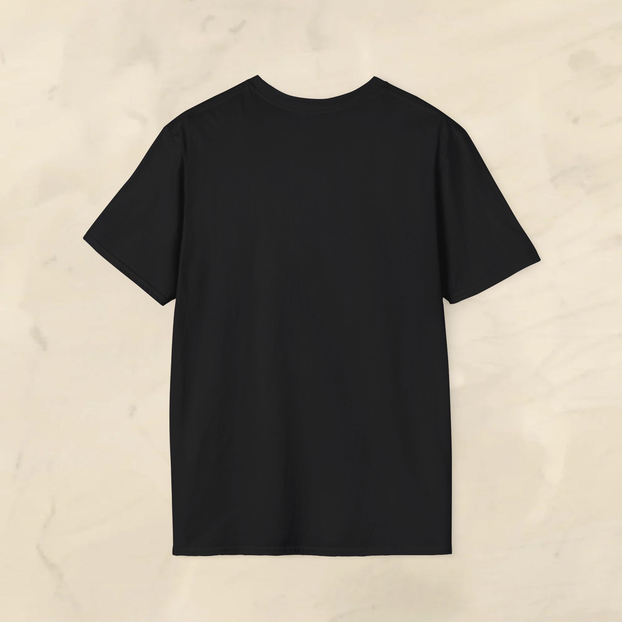 Black "I'm Not Dramatic, I'm Just Emotionally Cinematic" T-shirt by Printify with bold white text on front, casual fit.