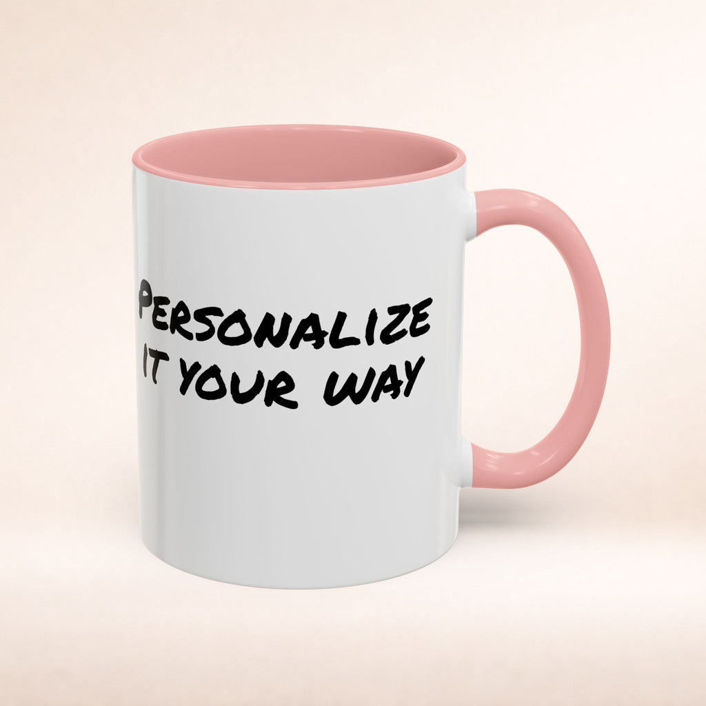 Friends-inspired funny "The Routine" accent coffee mug with playful design, perfect for fans of the TV show.