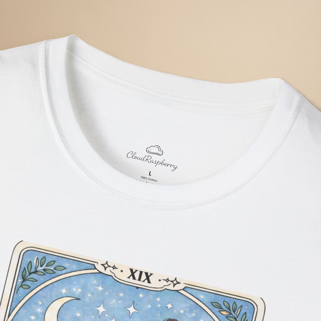 Personalized Chow Chow Mom tarot card T-shirt with custom dog mom name, featuring a unique dog lover design.