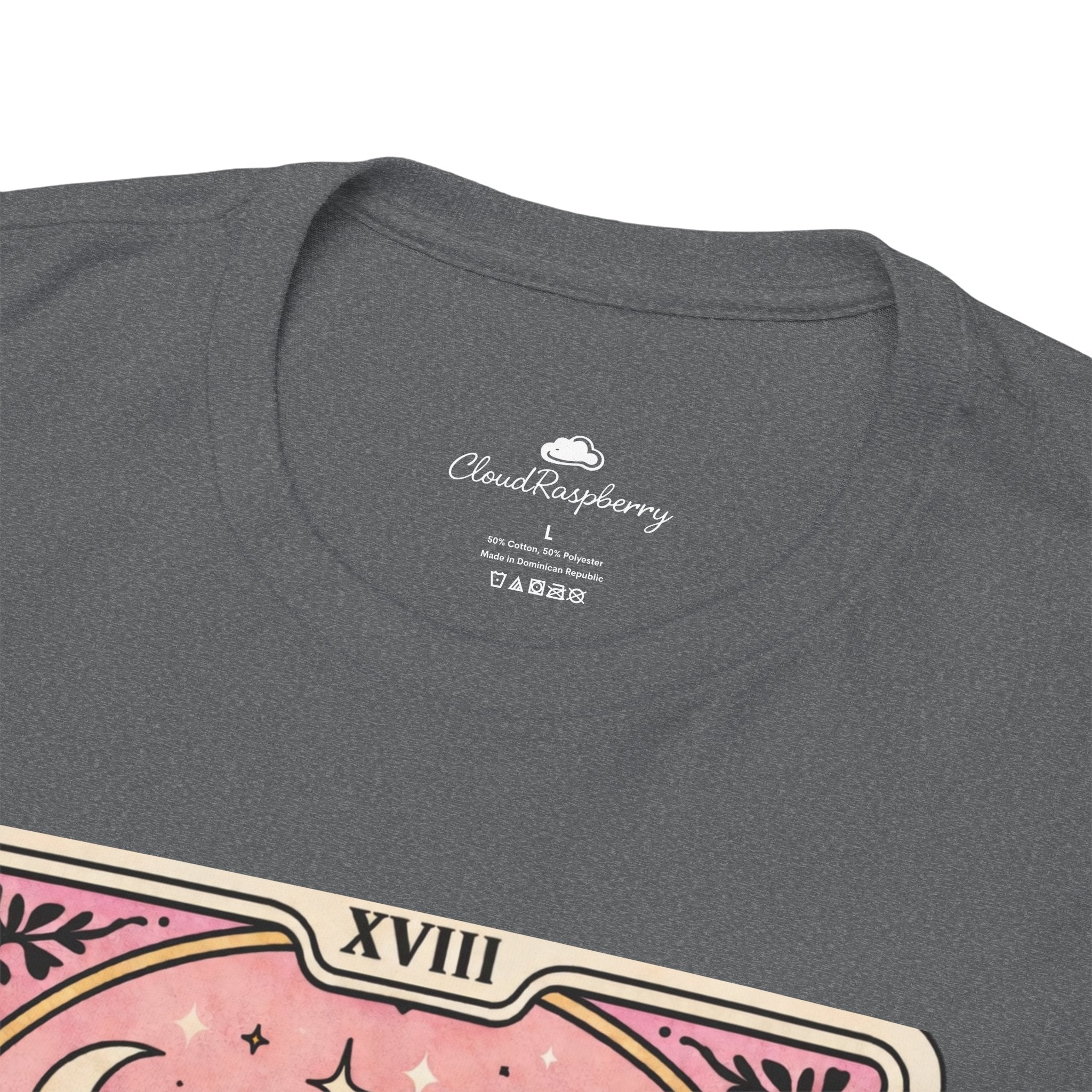 Personalized emotional support T-shirt featuring a humorous dog mom tarot design, perfect for poodle moms and anxiety comfort.