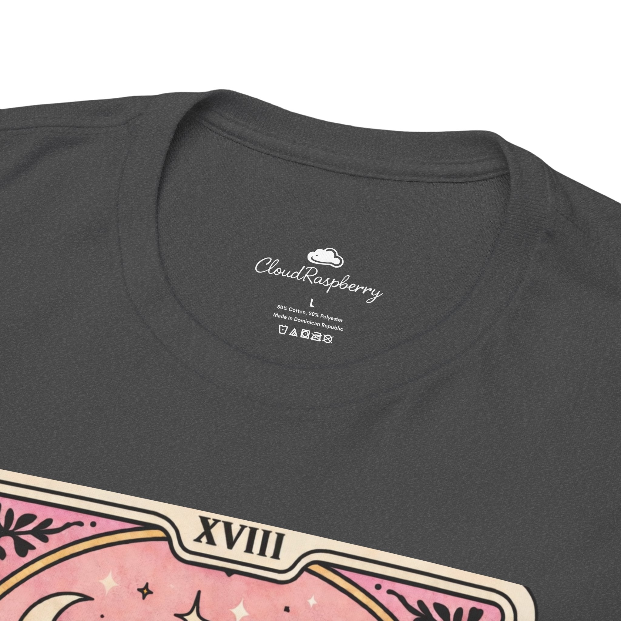Personalized emotional support T-shirt featuring a funny dog mom tarot design, perfect for poodle moms and anxiety comfort.