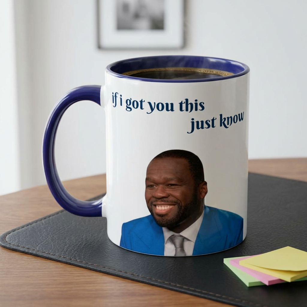 Black ceramic coffee mug with humorous "Our Beef Is Gonna Be Forever" sarcastic slogan, 11oz or 15oz size, by Printify.