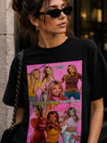 Cotton Y2K Britney Spears "My Loneliness Is Killing Me" meme T-shirt with printed graphic, casual fashion by Printify.