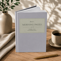 Custom Morning Pages Journal Vol. 03 by Printify, hardcover minimalist reflection notebook with guided writing prompts.
