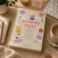 Personalized Delusional but Hopeful Morning Pages hardcover journal by Printify, featuring a cute manifestation notebook with inspiring cover design.