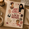 Personalized soft girls journal featuring inspired designs of Frida Kahlo, Sylvia Plath, and Princess Diana, with artistic paper cover.