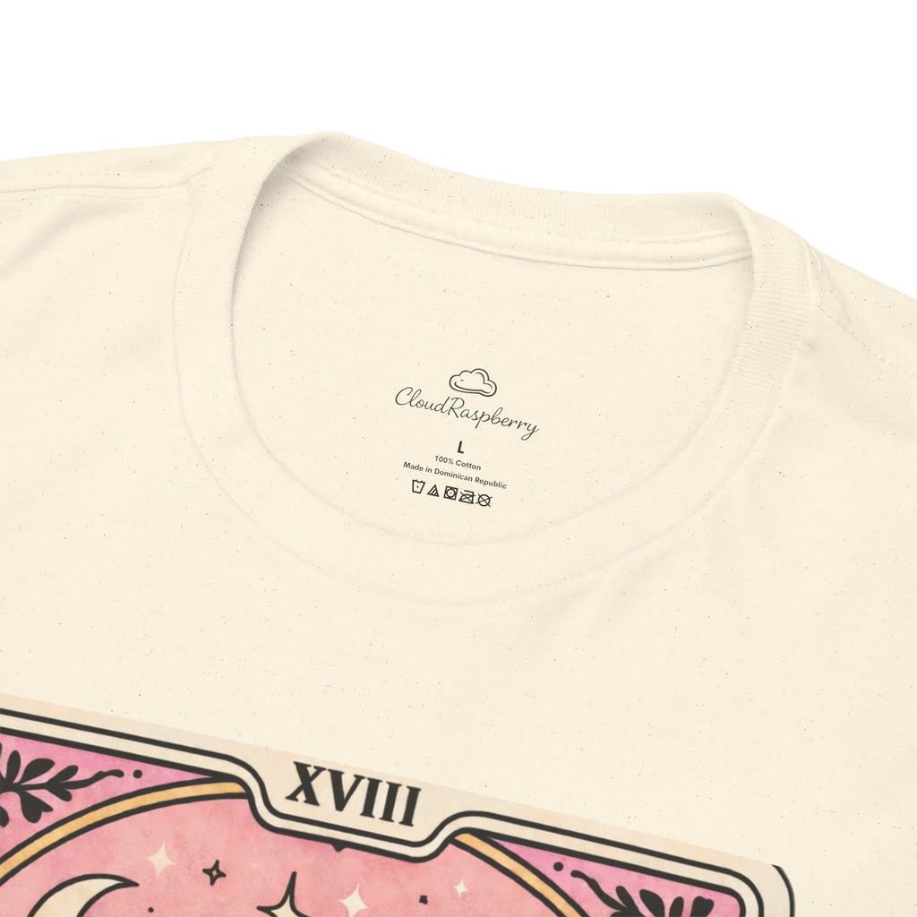 Personalized emotional support T-shirt featuring a funny dog mom tarot design, perfect for poodle moms and anxiety comfort.