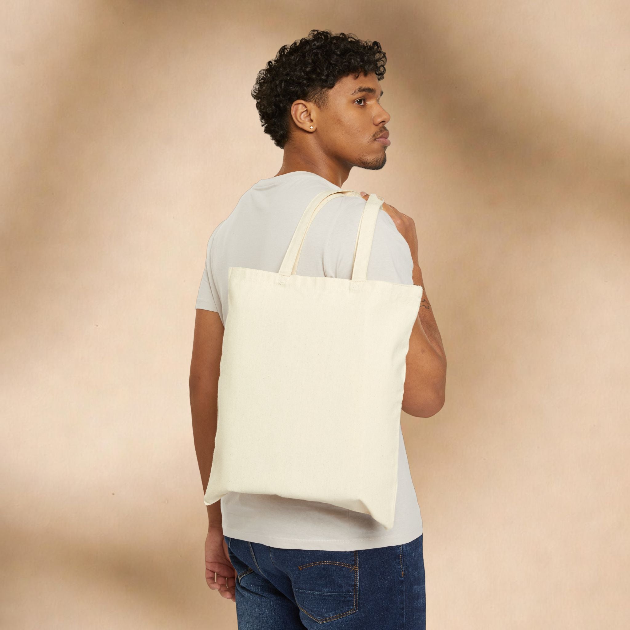 Social Justice tote bag featuring Lady Justice and the message "If you are neutral you have chosen the oppressors" by Printify.