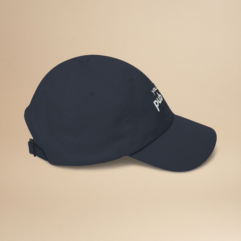 Embroidered cotton Florida pub sub sandwich cap with "You Had Me At Pub Sub" slogan, stylish hat by Printify.