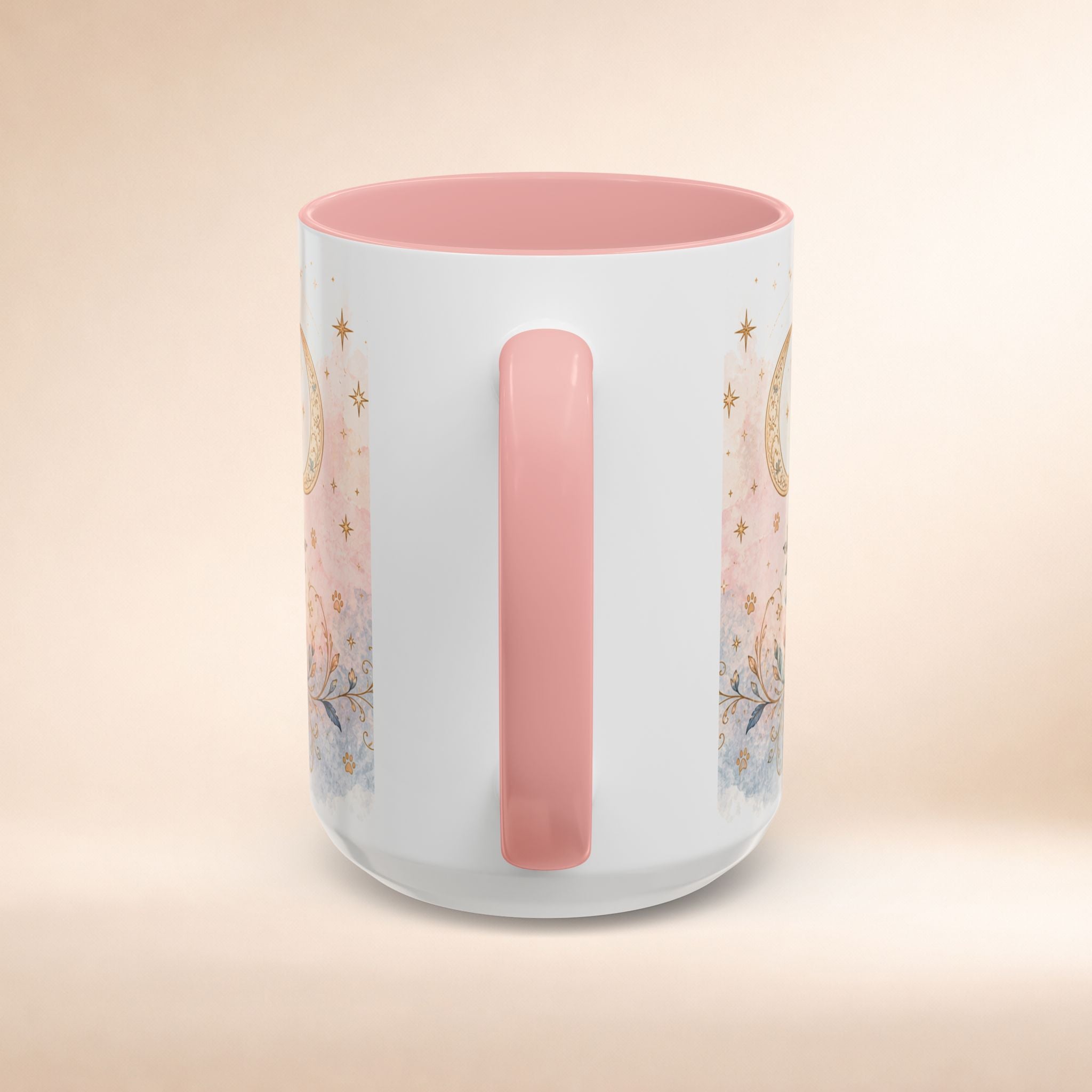 Personalized 'The Cockapoo Mom' floral tarot-style dog mom coffee mug in 11oz size with custom design and dog-themed artwork.