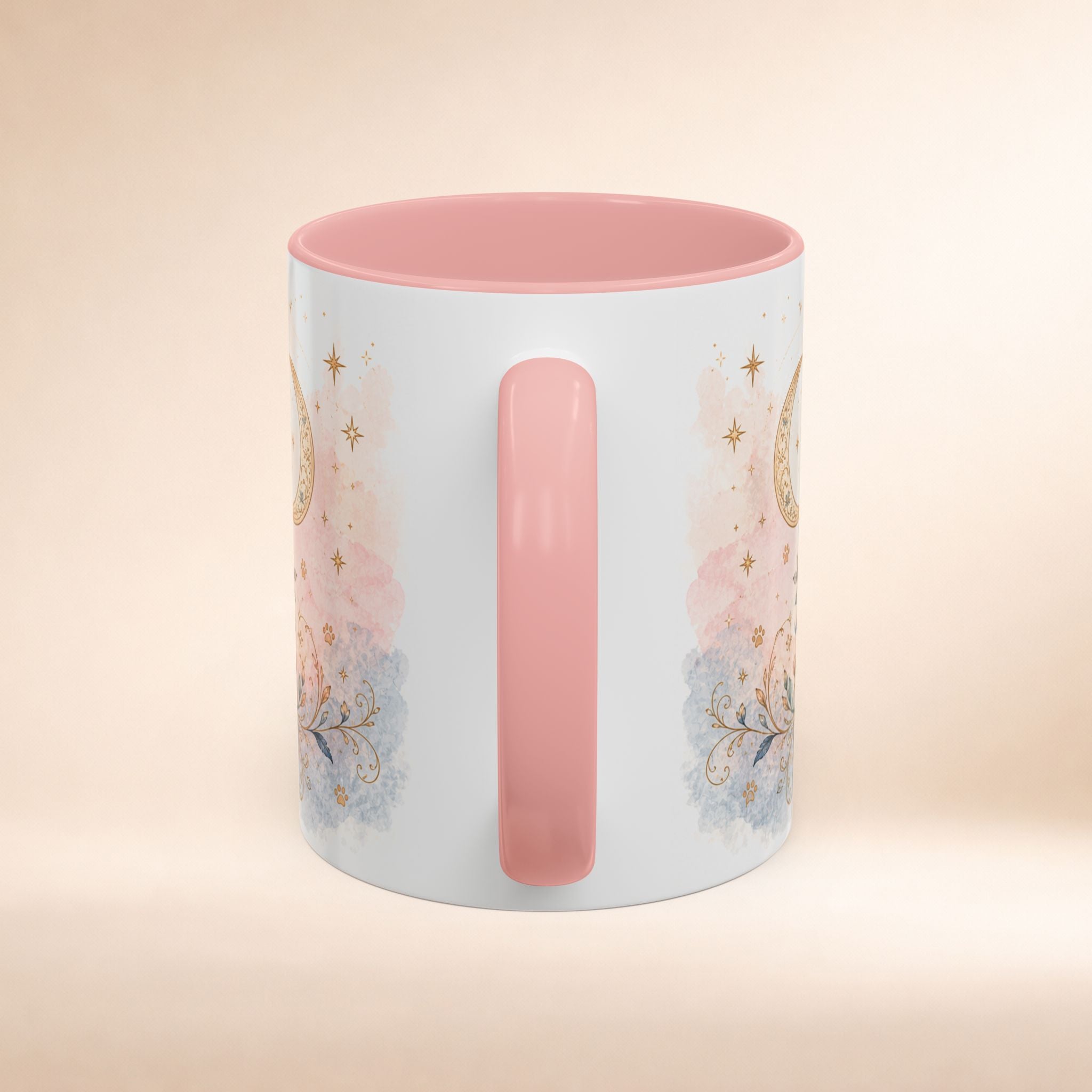 Personalized 'The Cockapoo Mom' floral tarot-style dog mom coffee mug, custom accent drinkware with personalized design.