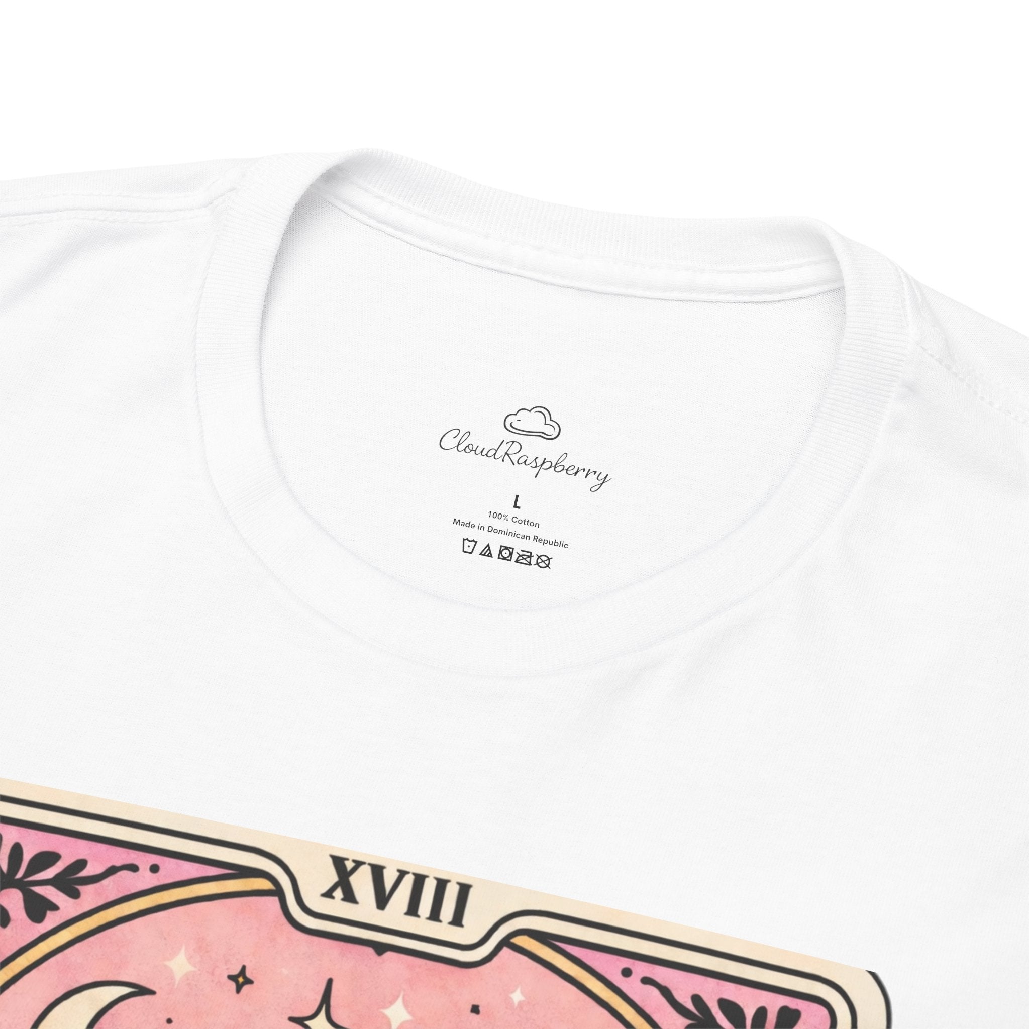 Personalized emotional support T-shirt featuring a funny dog mom tarot design, perfect for poodle moms and anxiety comfort.