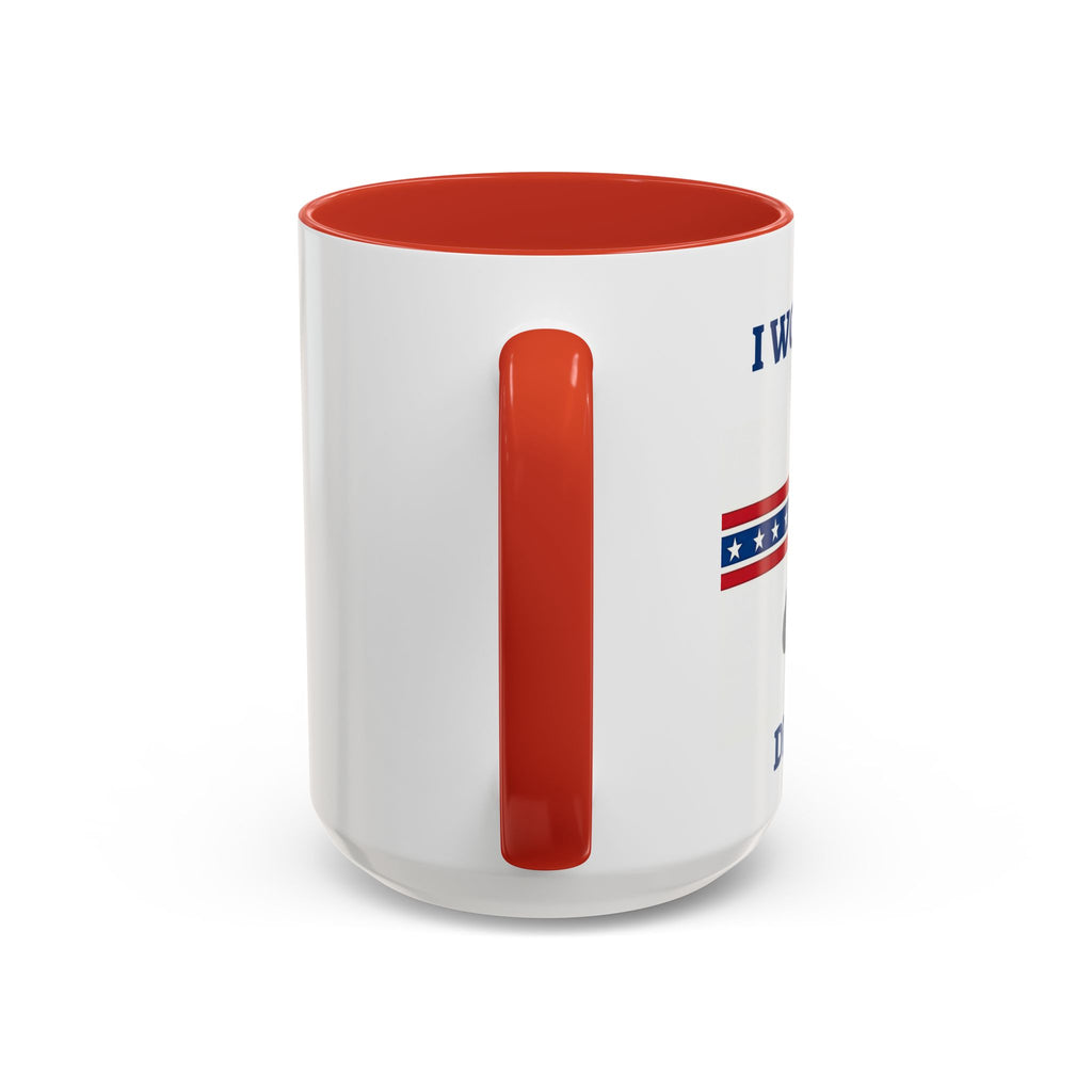 Printify sarcastic Trump mug with "I Would Never Deport You" political meme design, perfect for gifts or humor.