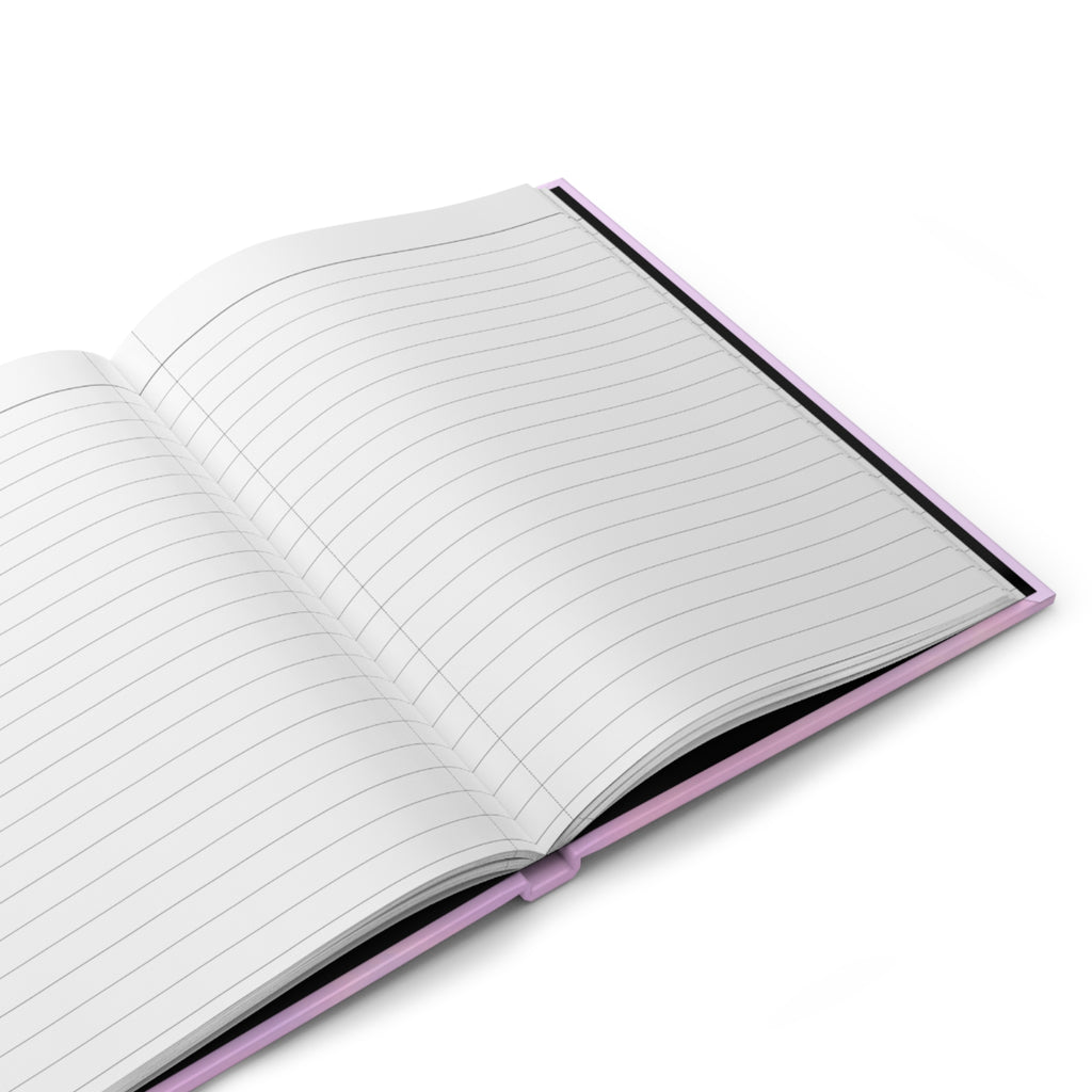 Pink retro journal with "Too Many Tabs Open" Y2K internet girl aesthetic design, personalized paper notebook by Printify.