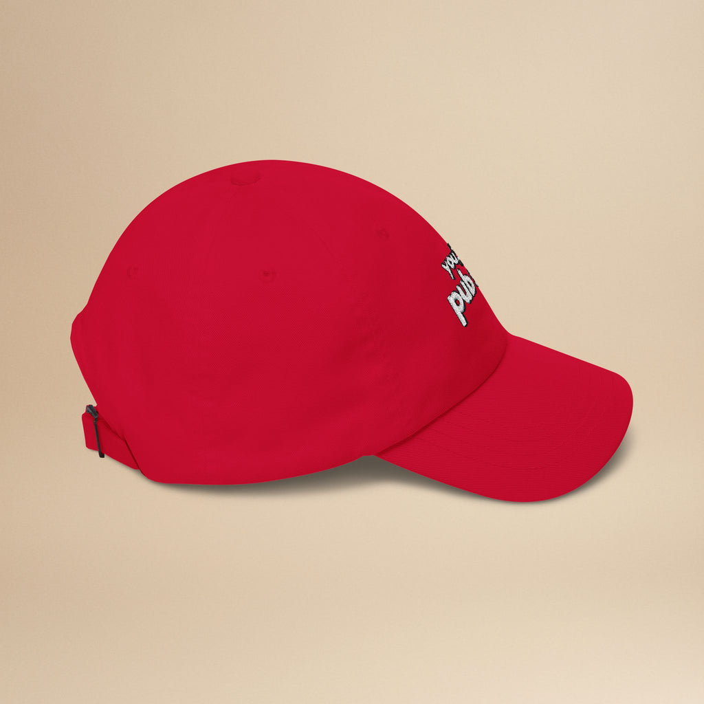 Cotton hat with embroidered "You Had Me At Pub Sub" message, Florida Pub Sub Sandwich Cap by Printify, casual headwear.